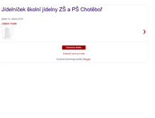 Tablet Screenshot of jidelnicek.zs-chotebor.com